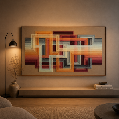 Geometric Spectra Abstract Canvas Wall Art