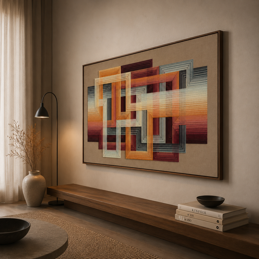 Geometric Spectra Abstract Canvas Wall Art