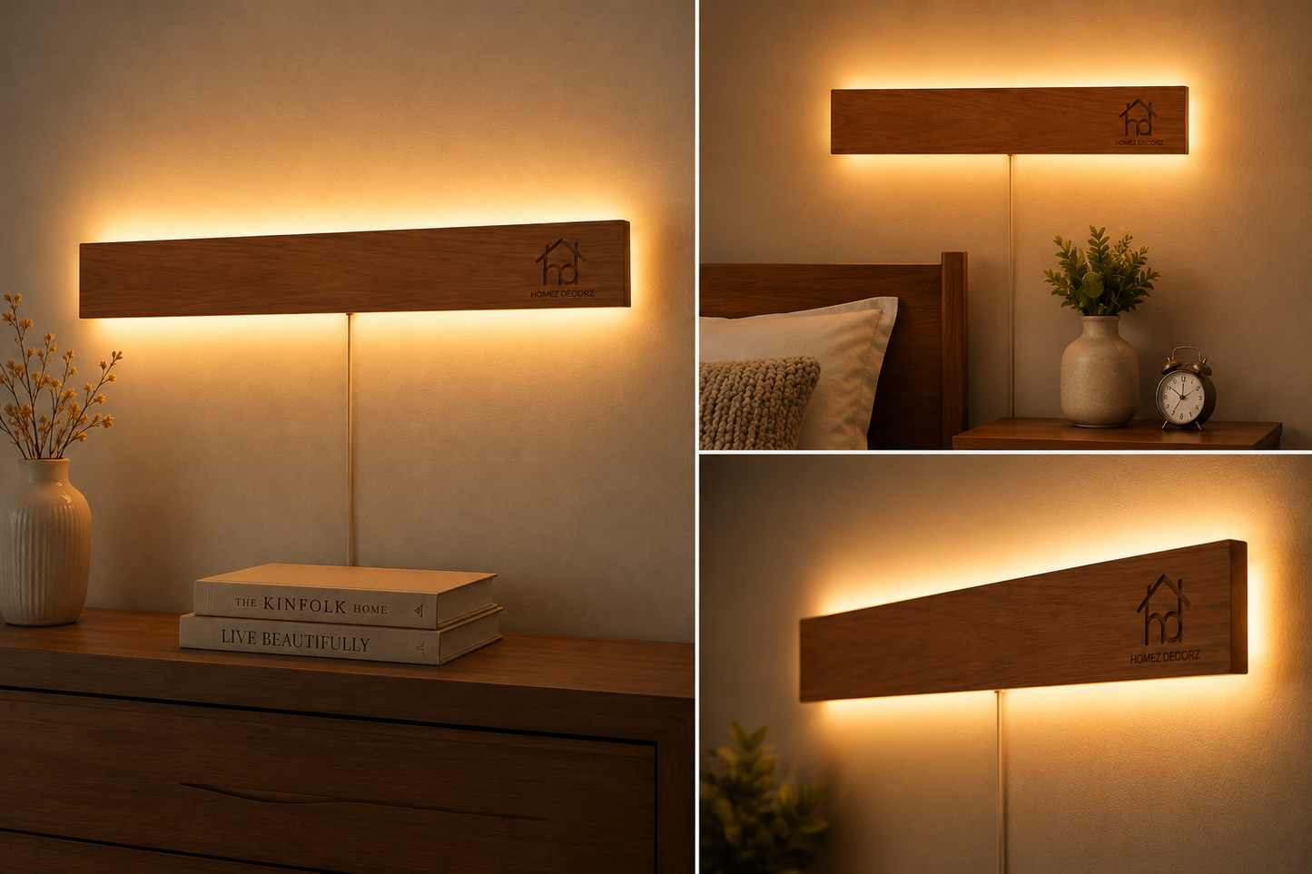 Modern Wooden LED Wall Lamp