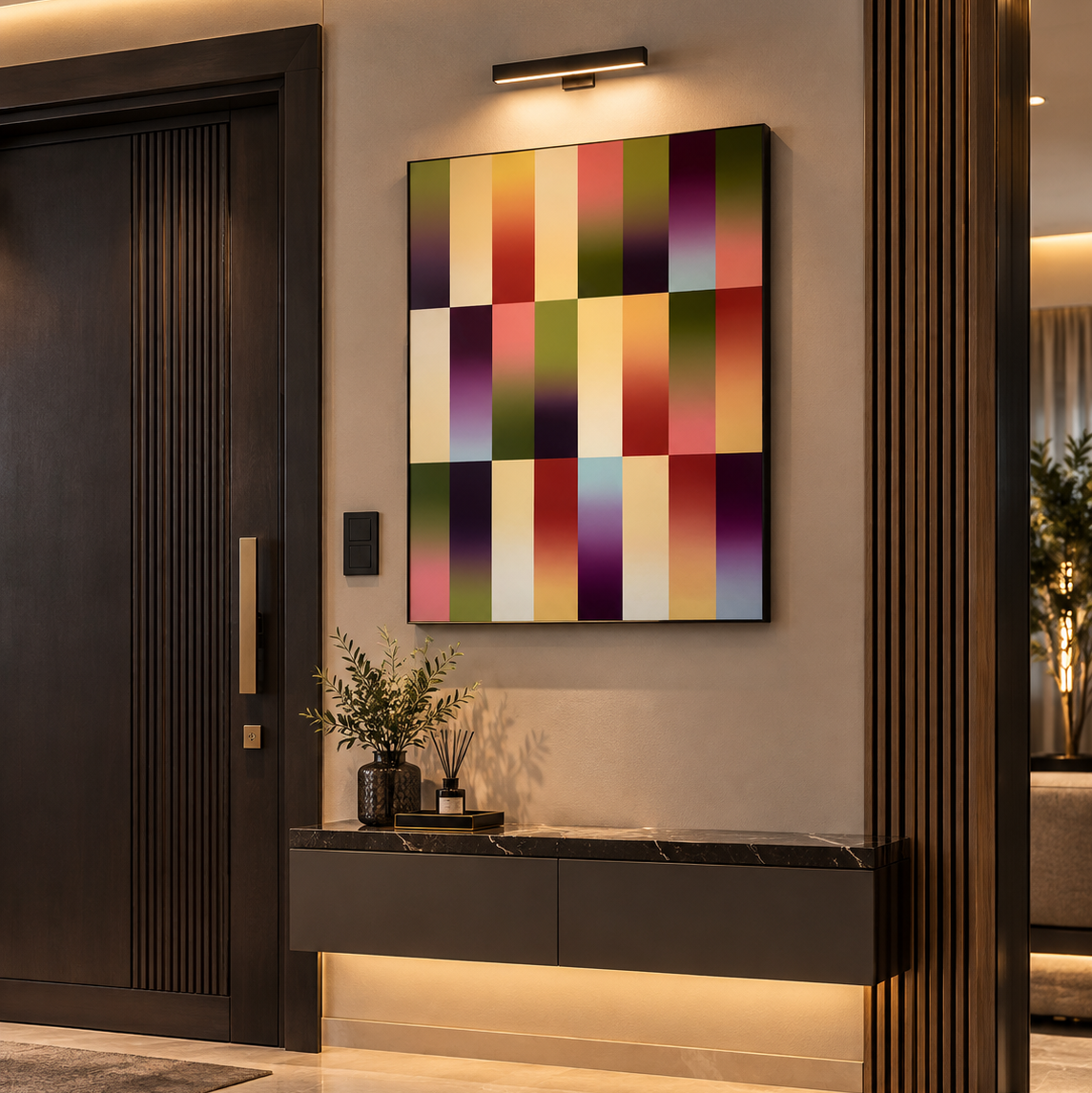 Modern Color Flow Canvas Wall Frame