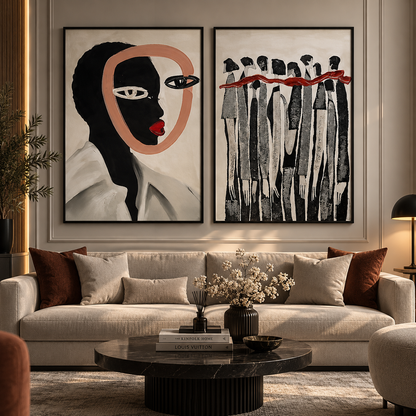 Botanical Muse – Floral Woman & Lounge Ladies Wall Art Set