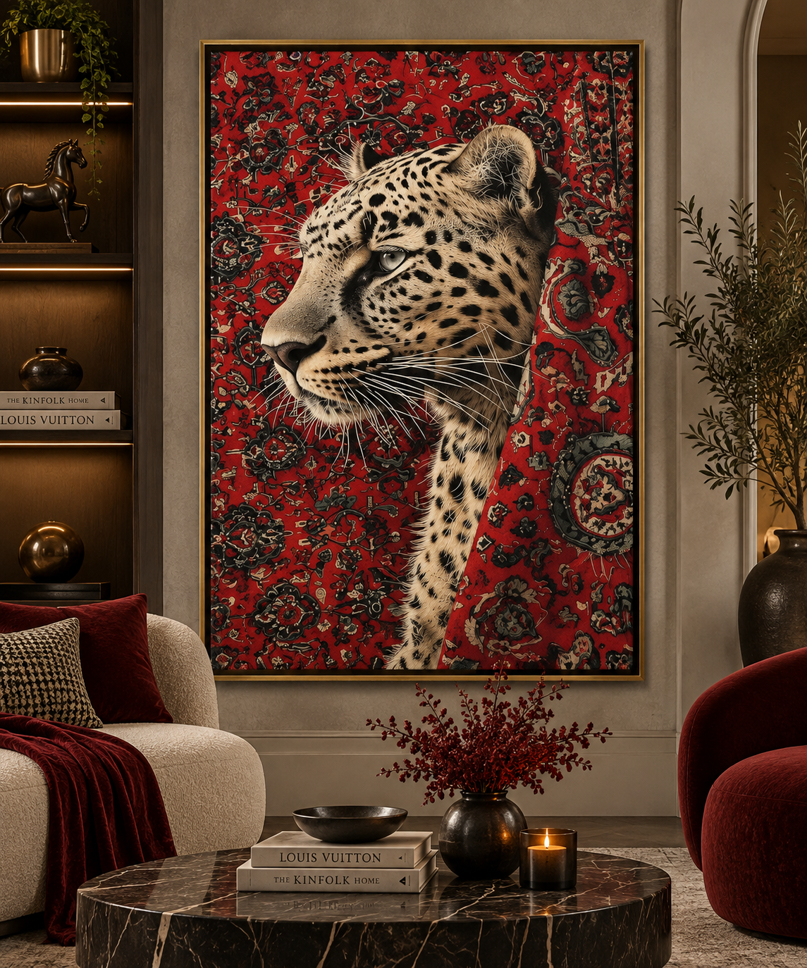 Scarlet Leopard – Luxury Wildlife Wall Art