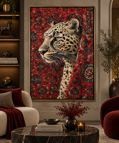 Scarlet Leopard – Luxury Wildlife Wall Art