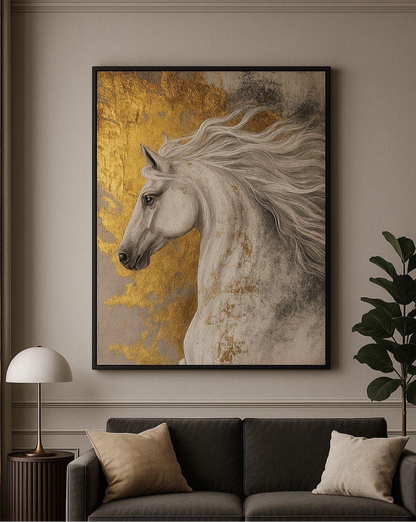 Horse Gold leaf Wall Art