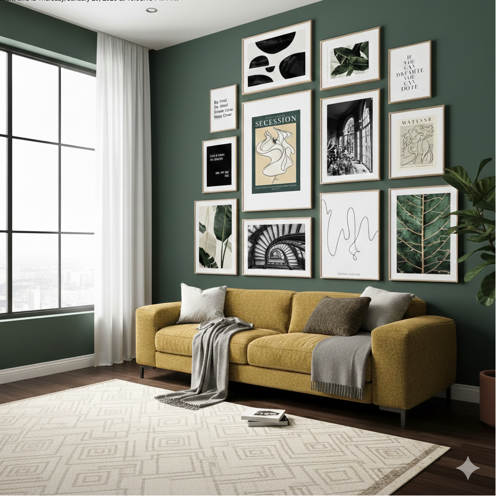 ABSTRACT BLACK AND WHITE ART – 12 PANEL SET