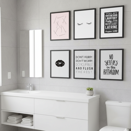 QUOTES WALL HANGING – 6 PANEL SET – QUOTES WALL ART