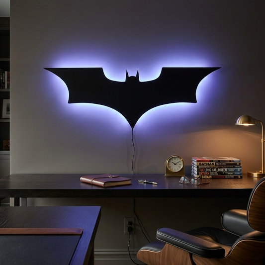 BATMAN WOODEN WALL LAMP – WALL LOGO LAMP