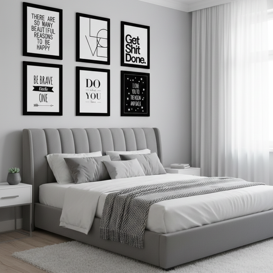 GET SHIT DONE AND LOVE QUOTES – 6 PANEL SET – QUOTES WALL ART