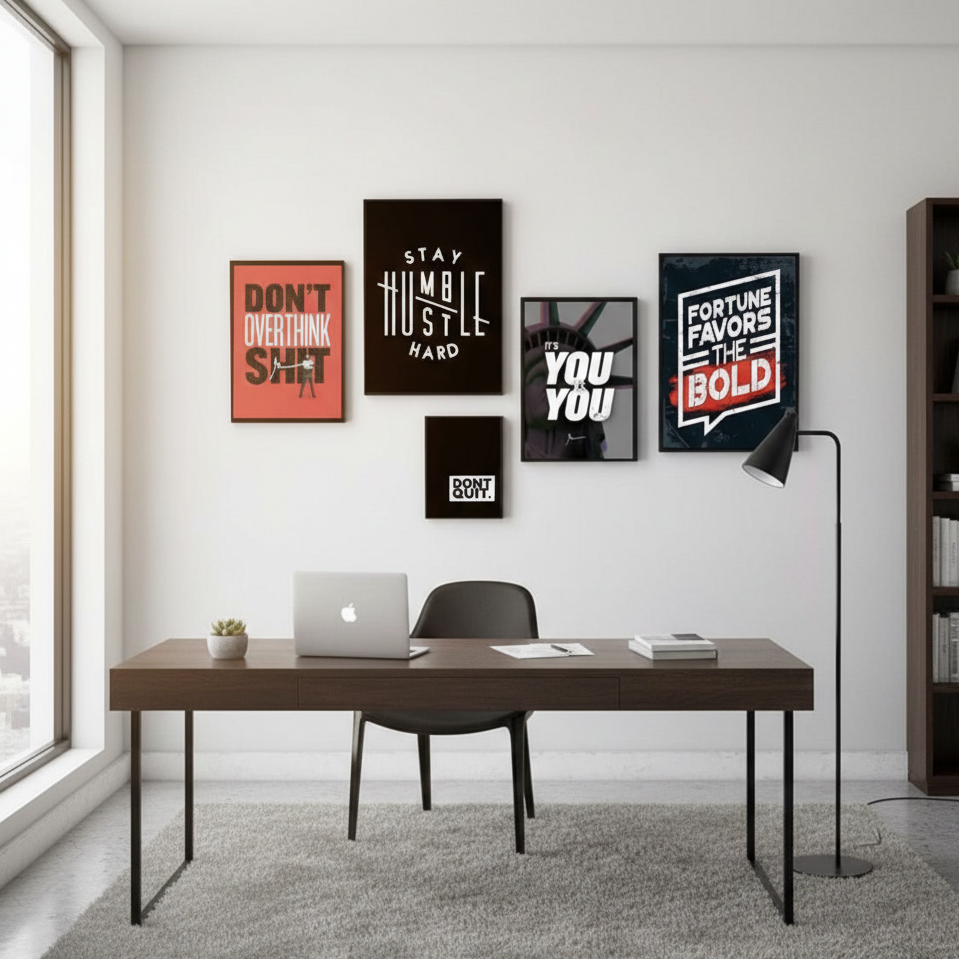 INSPIRATIONAL WALL QUOTES – 5 PANEL SET -QUOTES WALL ART