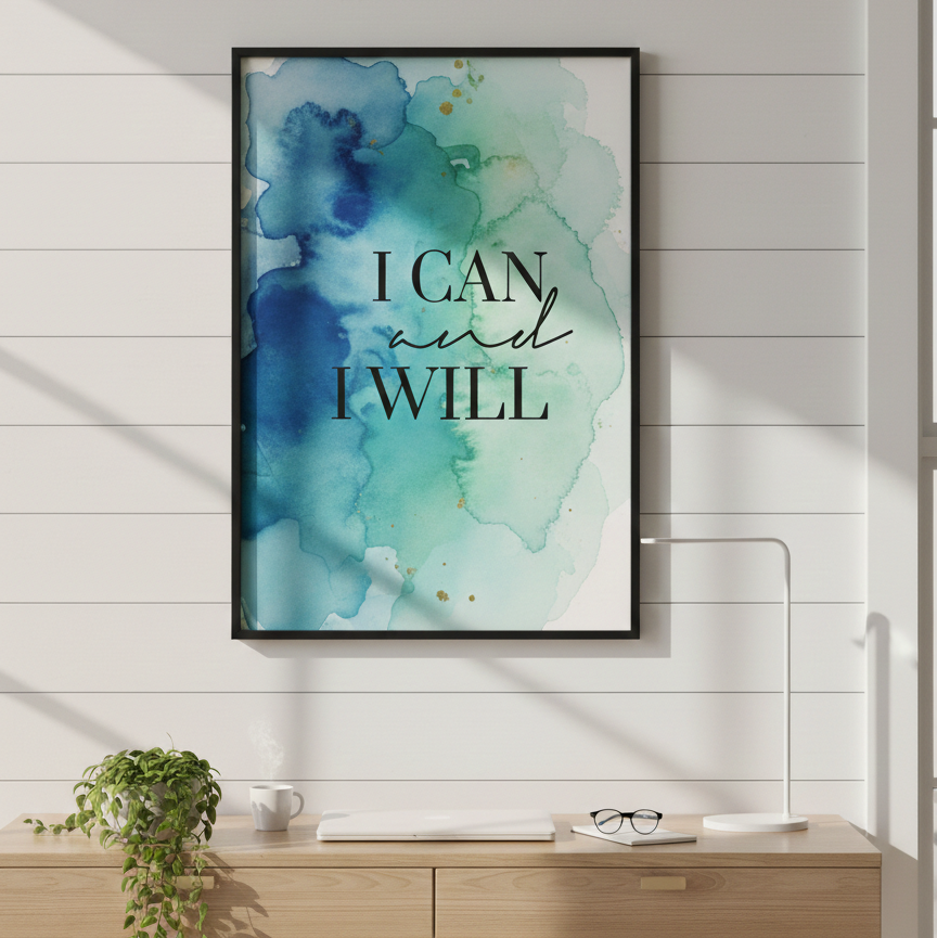 I CAN AND I WILL QUOTE – QUOTES WALL ART