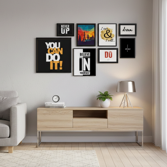 YOU CAN DO IT QUOTES – 8 PANEL SET – QUOTES WALL ART