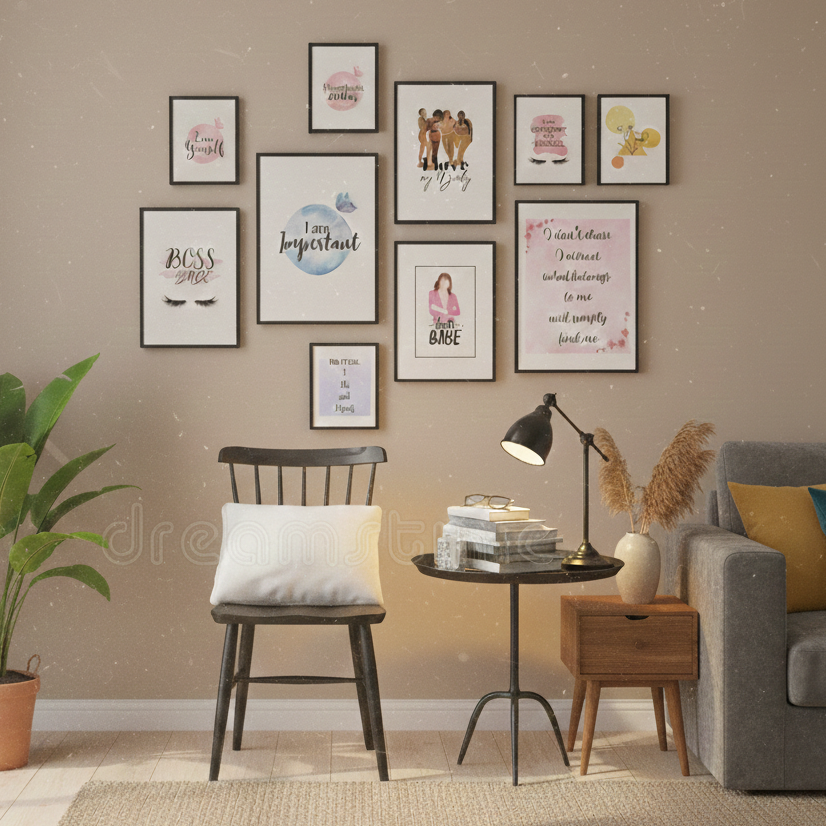 GIRLY QUOTES – 10 PANEL SET – DECOR WALL ART