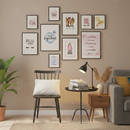 GIRLY QUOTES – 10 PANEL SET – DECOR WALL ART