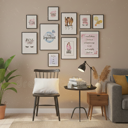 GIRLY QUOTES – 10 PANEL SET – DECOR WALL ART