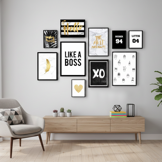 LIKE A BOSS HEART SHAPE XO – 10 PANEL SET