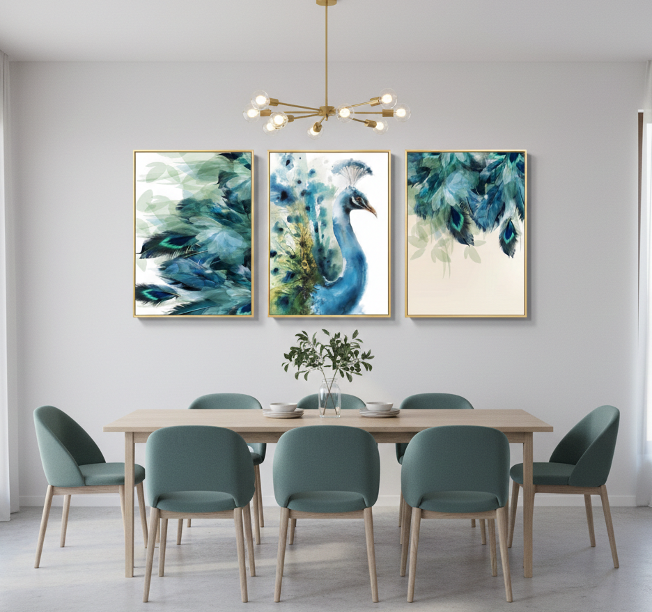 PIKOK BIRDS – 3 PANEL SET- BIRD WALL ART