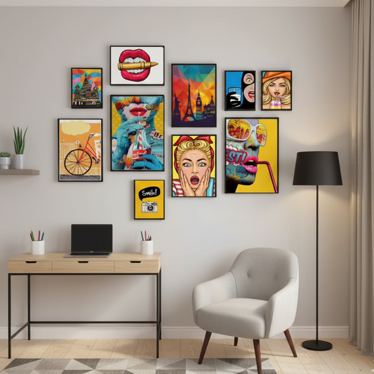 FUNKY – 10 PANEL SET – DECOR WALL ART