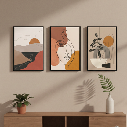 SUNSET BOHO ART – 3 PANEL SET