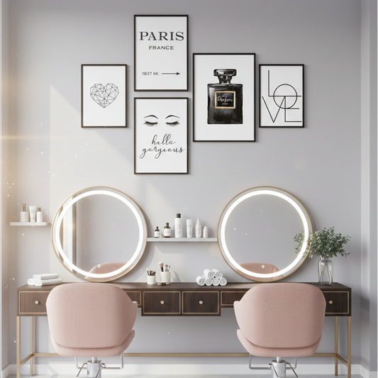 LOVE FASHION WALL SETUP – 5 PANEL SET – FASHION WALL ART