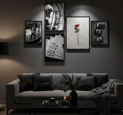 RED ROSE CASSETTE WALL SETUP – 5 PANEL SET