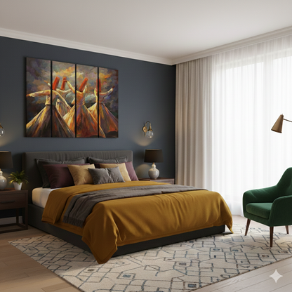 SUFI DERVISH – 4 PANEL SET – SUFISM WALL ART