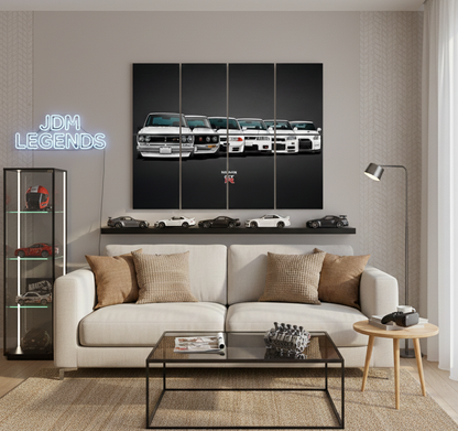 NISSAN CAR SERIES – 4 PANEL ART – AUTOMOTIVE WALL ART