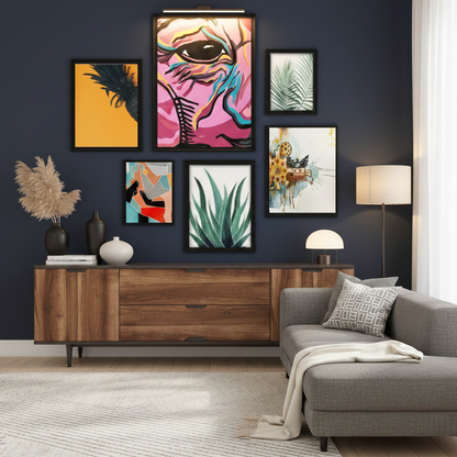 ABSTRACT WALL HANGING – 6 PANEL SET