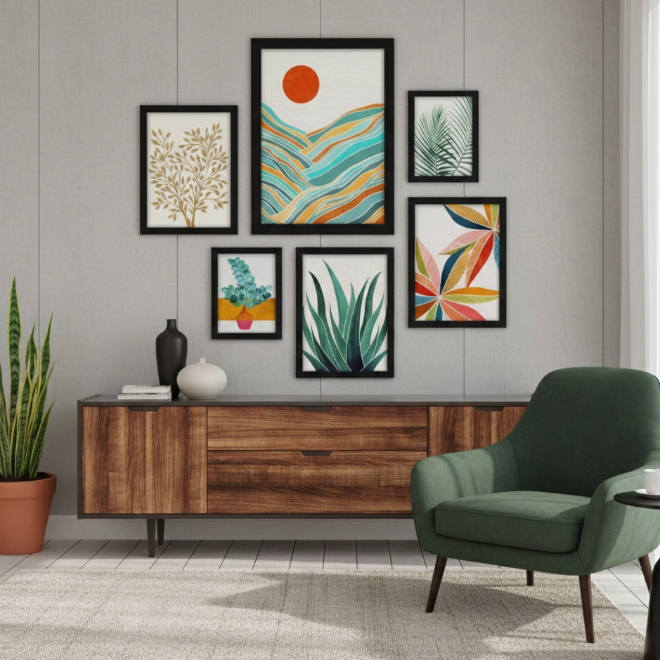 FLORAL DECOR SETUP – 6 PANEL SET – FLORAL ART