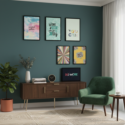 QUOTE WALL DECOR SETUP – 6 PANEL SET – QUOTE WALL ART