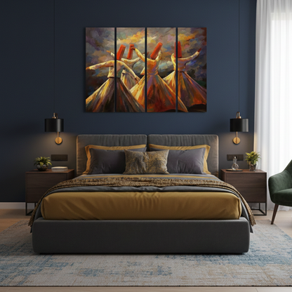 SUFI DERVISH – 4 PANEL SET – SUFISM WALL ART