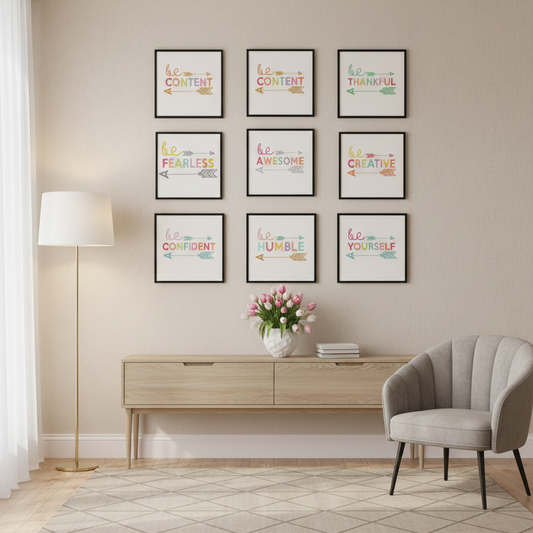 MOTIVATIONAL QUOTES – 9 PANEL SET