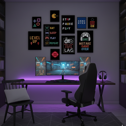 GAMING – 10 PANEL SET – DECOR WALL ART