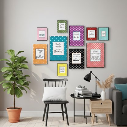 QUOTES – 10 PANEL SET – DECOR WALL ART