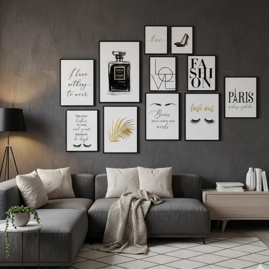 COCO LOVE PARIS FESHION – 11 PANEL SET – FASHION WALL ART