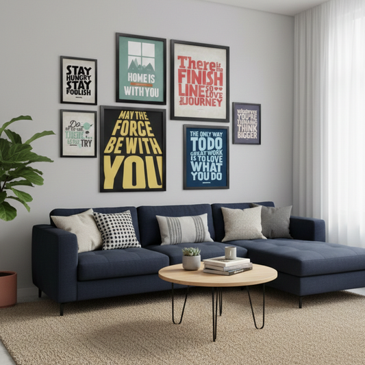 INSPIRATIONAL POSITIVE QUOTE WALL SETUP – 7 PANEL SET – QUOTE WALL ART