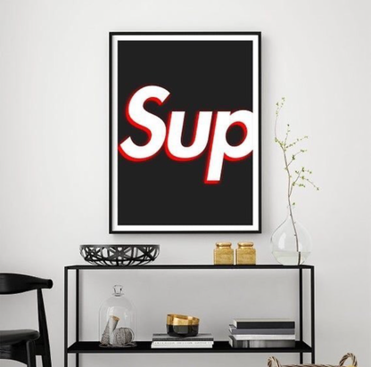 SUPREME BLACK & WHITE WALL ART – SINGLE WALL ART