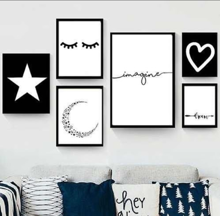 IMAGINE QUOTES WALL HANGING – 6 PANEL SET – QUOTES WALL ART