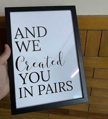 AND WE CREATED YOU IN PAIRS – ISLAMIC WALL ART