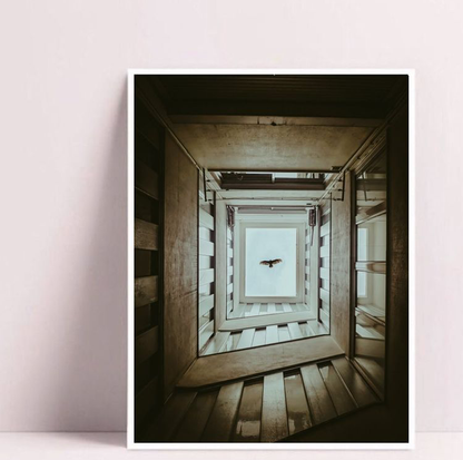 BROWN AND WHITE ARCHITECTURE WALL ART – SINGLE WALL ART