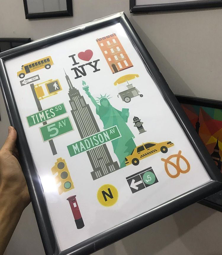 NEW YOURK CITY ICONS WALL ART – SINGLE WALL ART