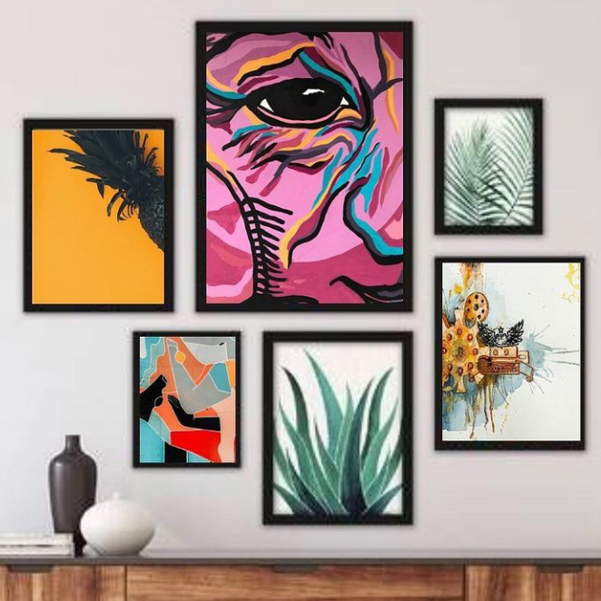 ABSTRACT WALL HANGING – 6 PANEL SET