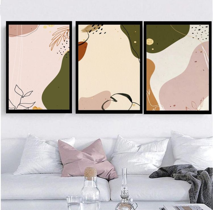 ABSTRACT EARTH ART – 3 PANEL SET