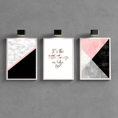 IT’S THE LITTLE THINGS IN LIFE – 3 PANEL SET – QUOTES WALL ART