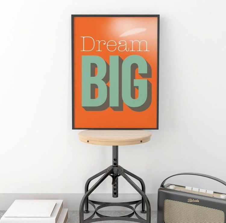 DREAM BIG WALL HANGING – SINGLE WALL ART