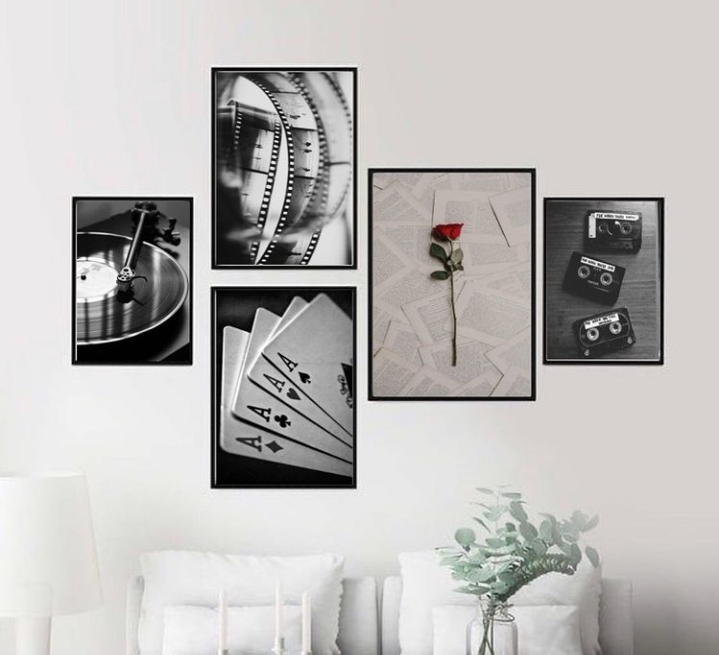 RED ROSE CASSETTE WALL SETUP – 5 PANEL SET
