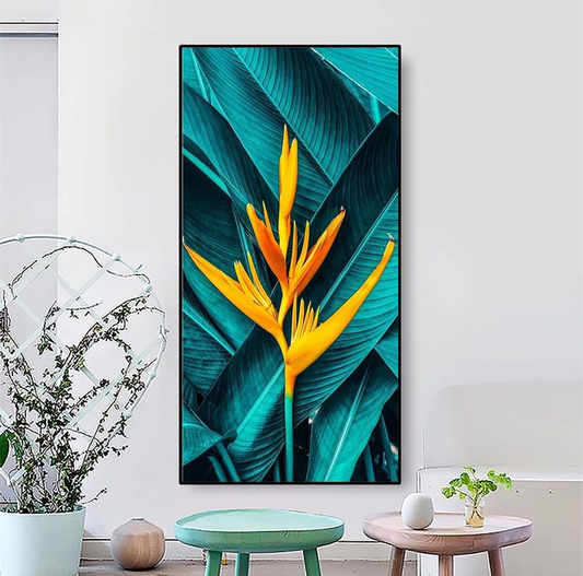 YELLOW FLOWER WALL HANGING – FLORAL WALL ART