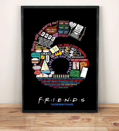 FRIENDS TV SHOW QUOTES “S1” AND “S6” – QUOTES WALL ART