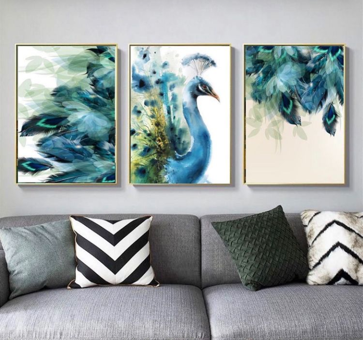 PIKOK BIRDS – 3 PANEL SET- BIRD WALL ART – Homez Decorz