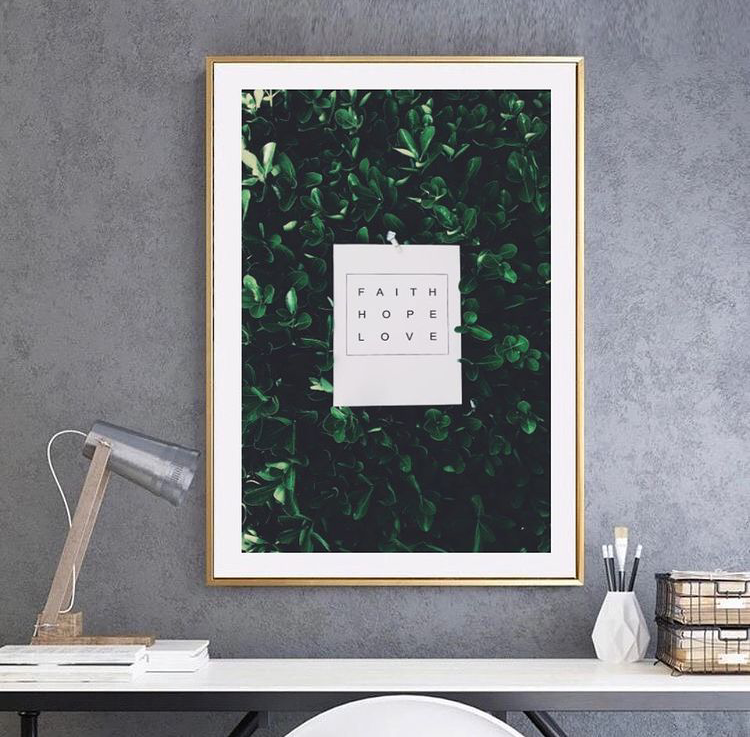 FAITH HOPE LOVE QUOTE – QUOTES WALL ART