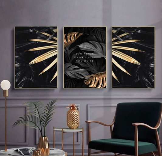 YOU NEVER KNOW UNTIL YOU DO IT – 3 PANEL SET – QUOTES WALL ART